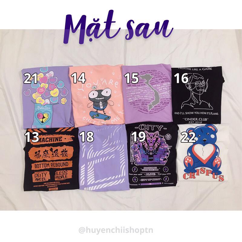 Áo thun hình tay lỡ unisex
