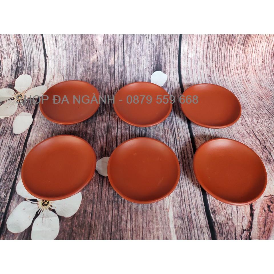 Bộ 6 chén gốm tử sa cỡ lớn đường kính 6,5 cm