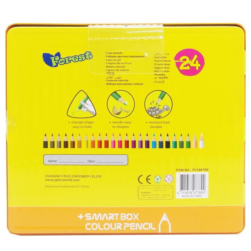 Hộp Thiếc 24 Bút Chì Màu Forest - YPLUS+ PC180100