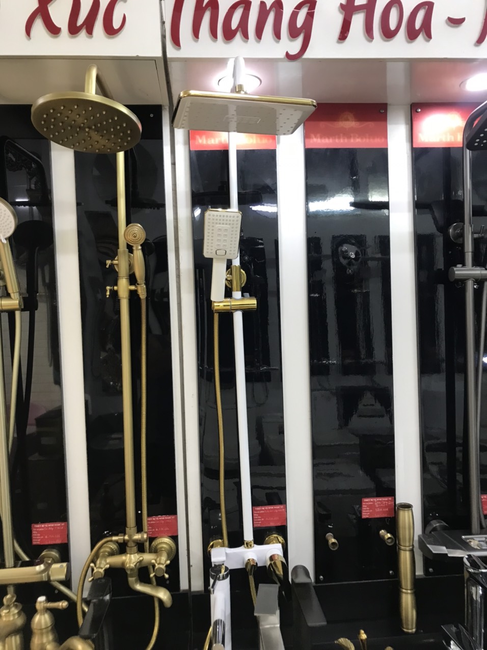 Sen cây tắm nóng lạnh trắng ánh vàng GS6607T, đẹp sang trọng quý phải, bền bỉ với thời gian