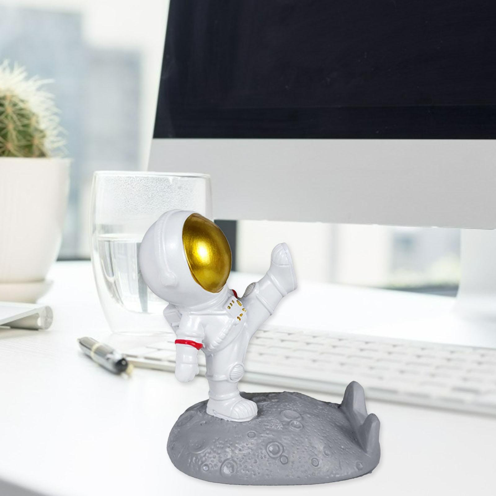 Universal Astronaut Phone Holder Stand Statue for Home Office Decor