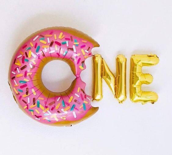 Bộ bong bóng trang trí sinh nhật cho bé bánh Donut balloon tnoi86