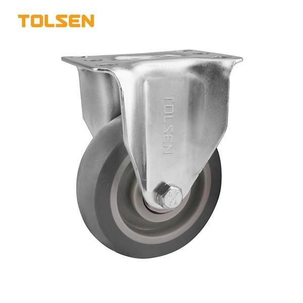 BÁNH XE KÉO CAO SU MỀM CỐ ĐỊNH 100MM/4" TOLSEN 62922 - HÀNG CHÍNH HÃNG