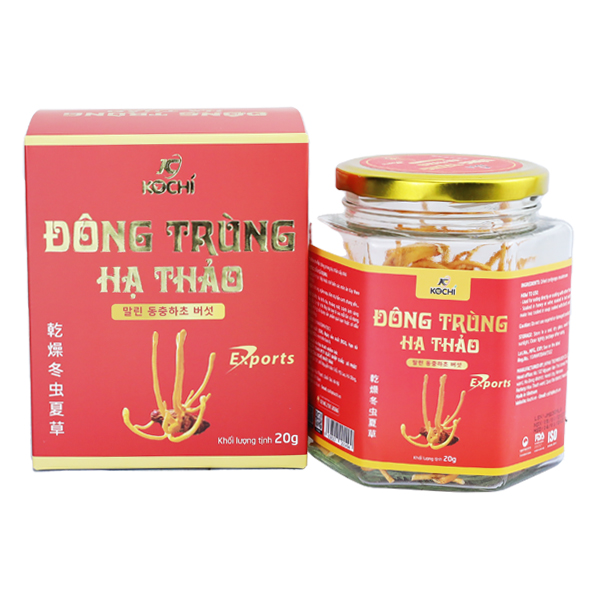 COMBO 2 Hộp Đông Trùng Hạ Thảo Sấy Thăng Hoa XUẤT KHẨU Thượng Hạng KOCHI [Hộp 20g]