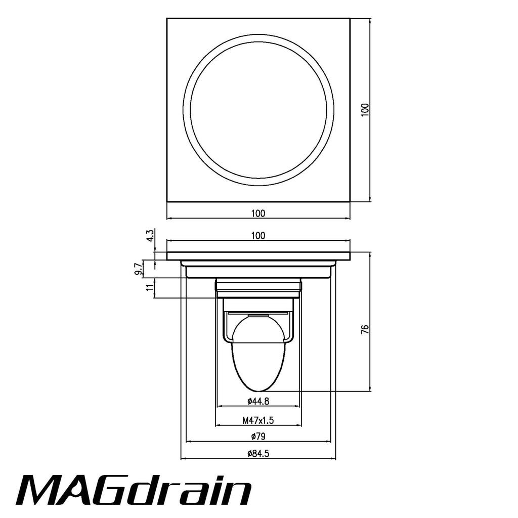 THOÁT SÀN NGĂN MÙI CHẮN RÁC MAGDRAIN CC50Q6-N