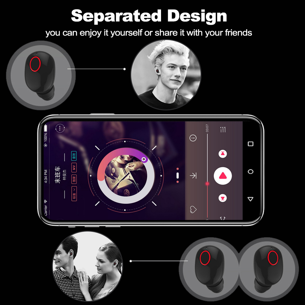 Tai Nghe Nhét Tai Không Dây TWS T13 Bluetooth 5.0 Khử Tiếng Ồn