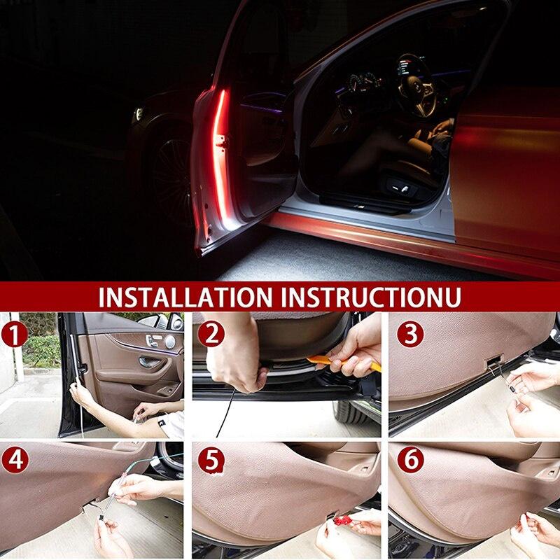 Đèn Led Dây Ô Tô Dán Cánh Cửa Trang Trí Xe Siêu Sáng 120CM