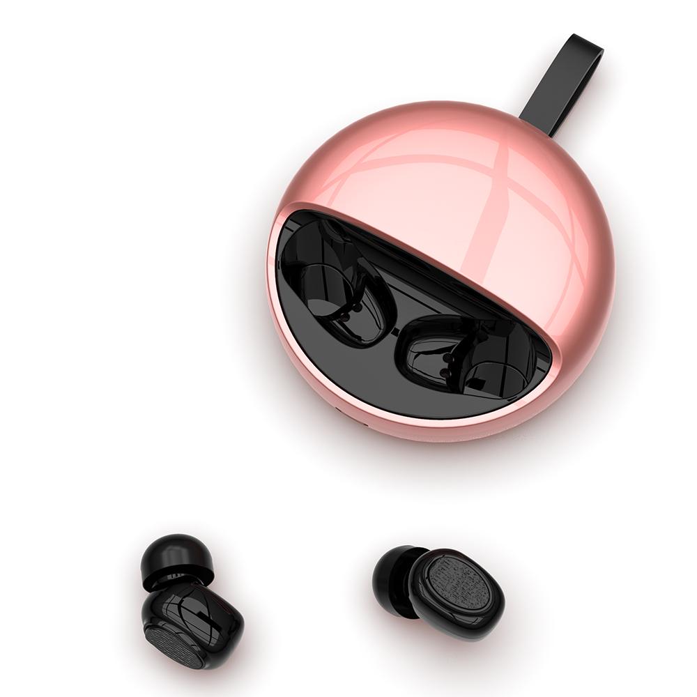 Tai nghe Bluetooth không dây YH-03 TWS màn hình LED, thiết kế phù hợp cho thể thao / phương tiện Android / IOS Rose Gold - màu vàng hồng