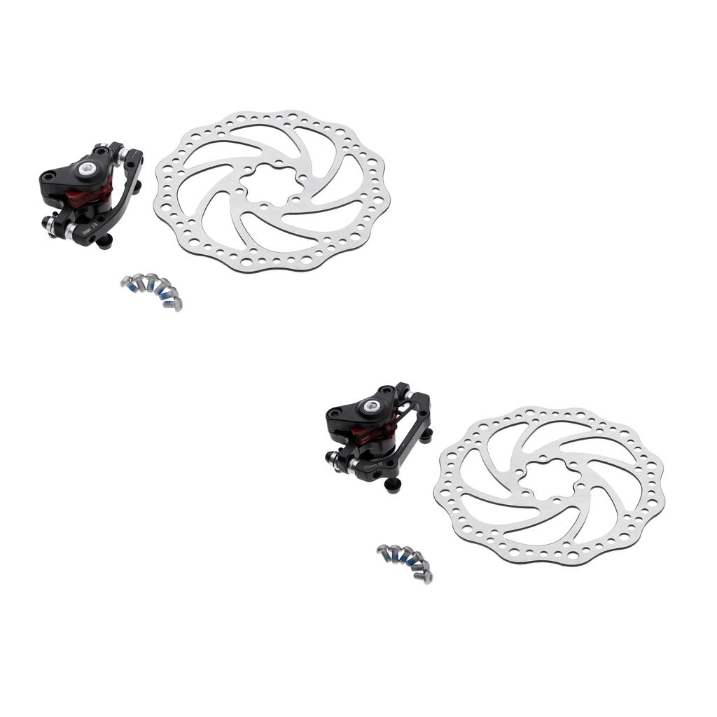 Bike Disc Brake Rotor Mechanical Caliper 160mm Cable Set Front Caliper Rotor