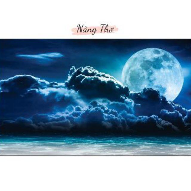 Decal dán hồ cá The Moon 3D siêu đẹp