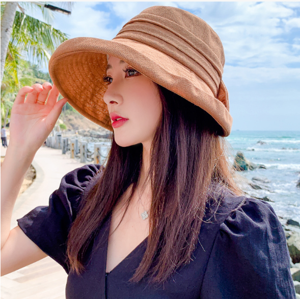 mũ đi biển gắn nơ chống nắng cao cấp, nón du lịch đi nắng thời trang