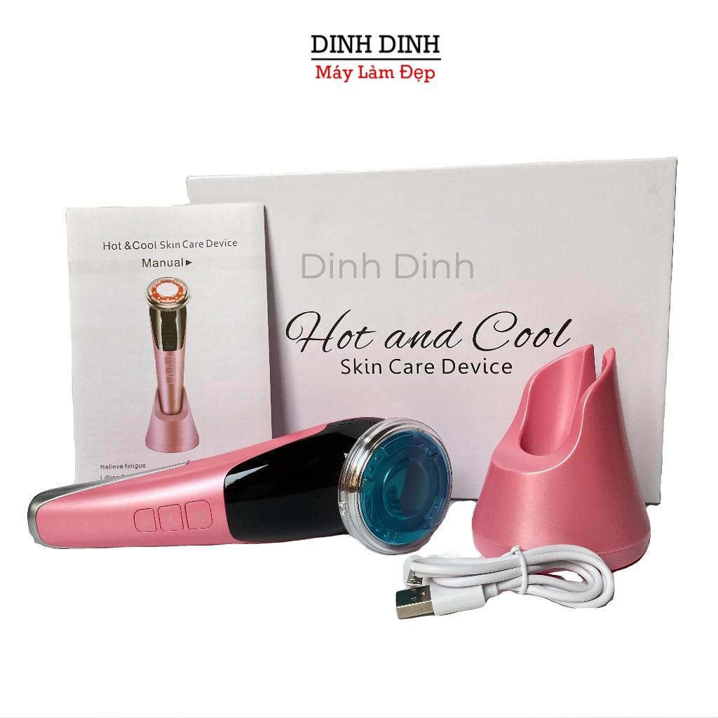 Máy điện di tinh chất D818 bản 2021, dụng cụ làm đẹp chăm sóc da, làm sạch da, nâng cơ se khít lỗ chân lông Dinh Dinh