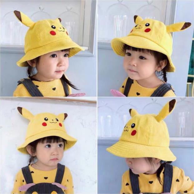 Mũ cho bé makuro picachu màu vàng