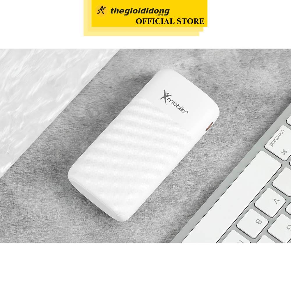 Pin sạc dự phòng 10000mAh Type C PD QC3.0 22.5W Xmobile T121 - Hàng chính hãng