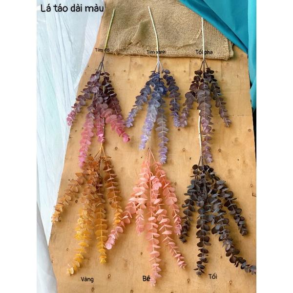 Cành lá táo dài đẹp nhiều màu cắm điểm - Cành lá nhựa
