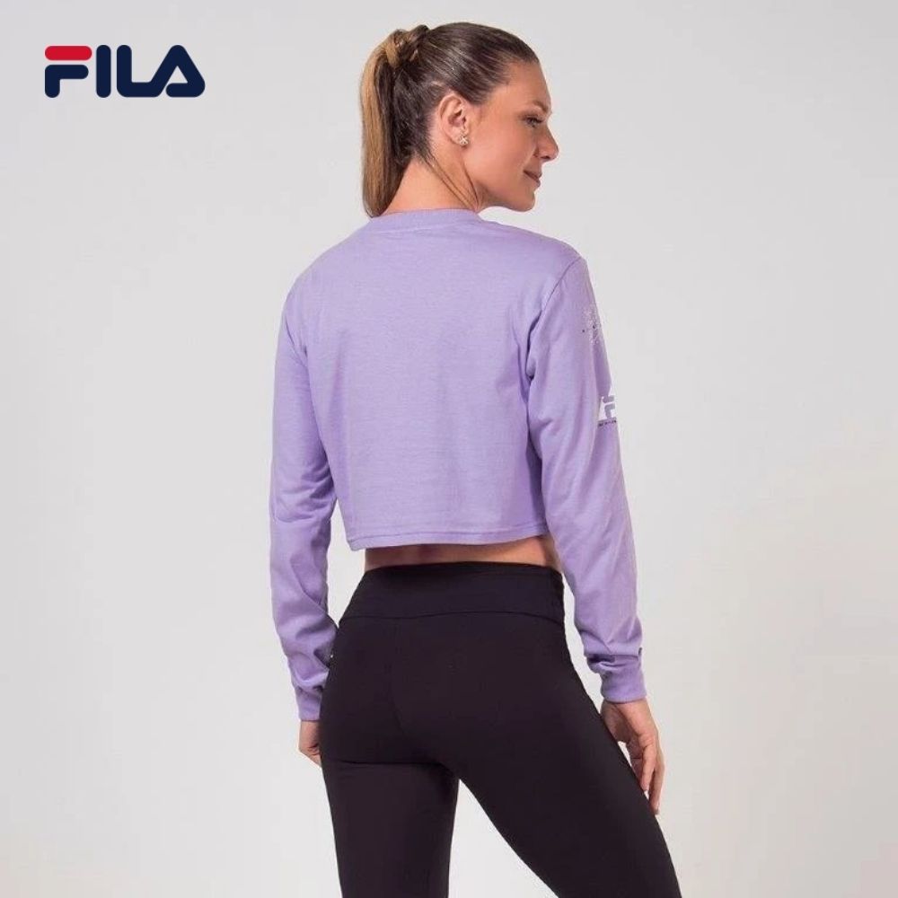 Áo thun croptop tay dài nữ Fila - LS190036