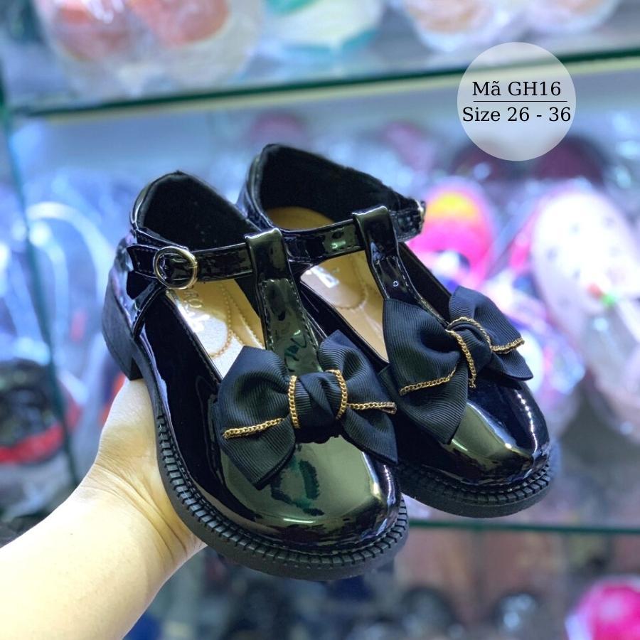Giày búp bê duyên dáng và dễ thương cho bé gái 3 - 10 tuổi màu đen mặc áo dài diện váy công chúa cực xinh GH16