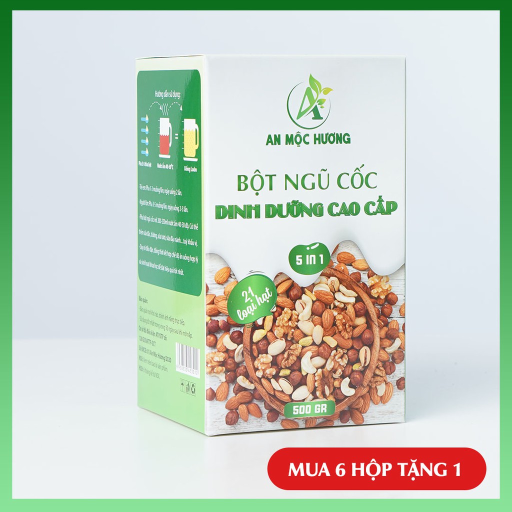 Bột Ngũ Cốc An Mộc Hương 500G - Thành Phần 21 Loại Hạt Cao Cấp, Tăng Cường Sức Khoẻ, Cải Thiện Vóc Dáng