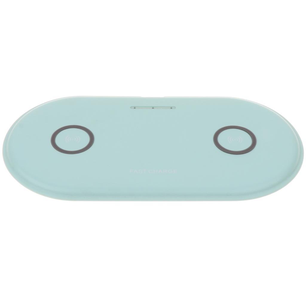 5W QI Dual Wireless Charger Pad Fast Charging Dock for Phone