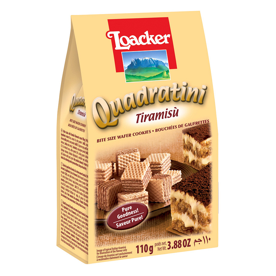 [ Date 04/25 ] Bánh xốp Loacker Quadratini Tiramisu 110g