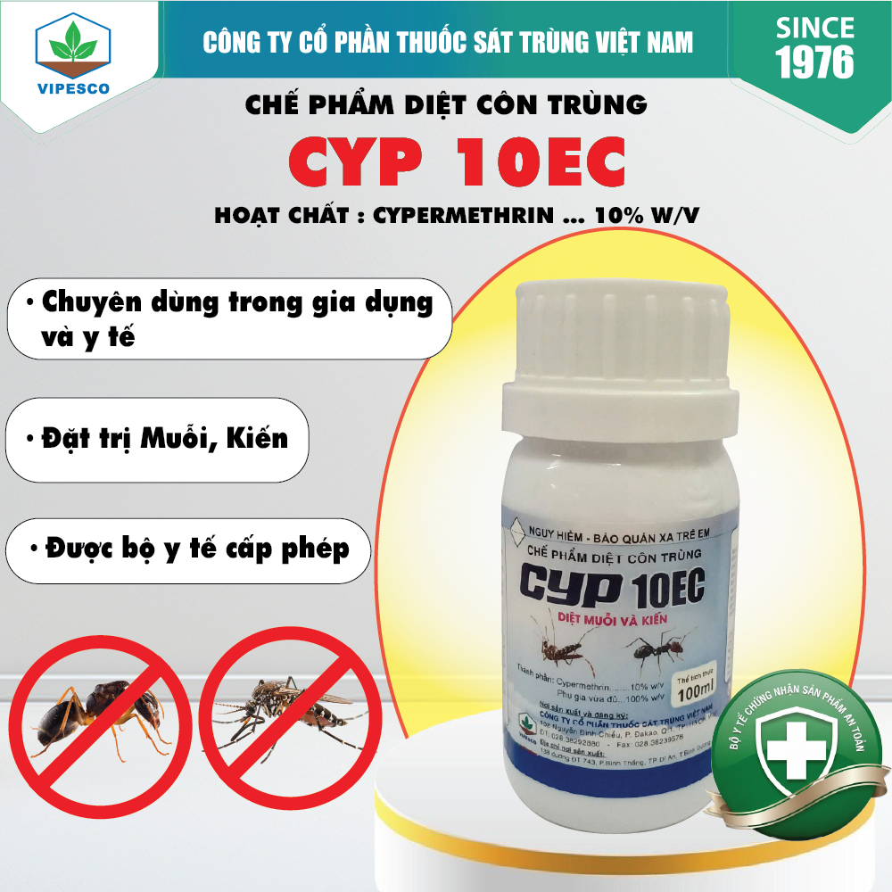 CYP 10EC (100ml) - DIỆT MUỖI VÀ KIẾN