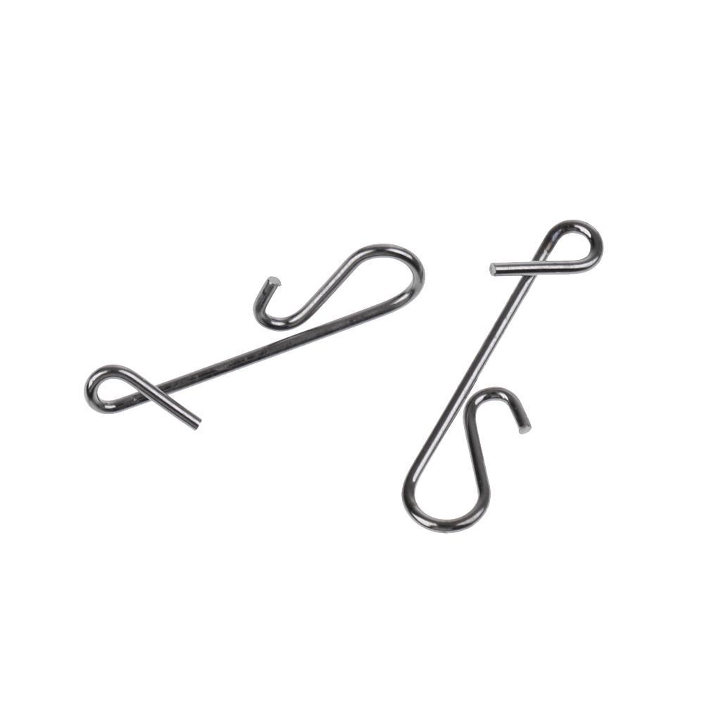 50x Stainless Fishing Line Wire Fishing Connector Barrel Swivel Snap Pin