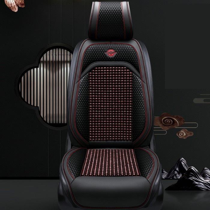 Lót Ghế Hạt Gỗ Ô Tô Loại Cao Cấp, Bọc Ghế Ô Tô Chống Nóng, Massage Lưng, Hạt Gỗ Tự Nhiên, Da Sang Trọng