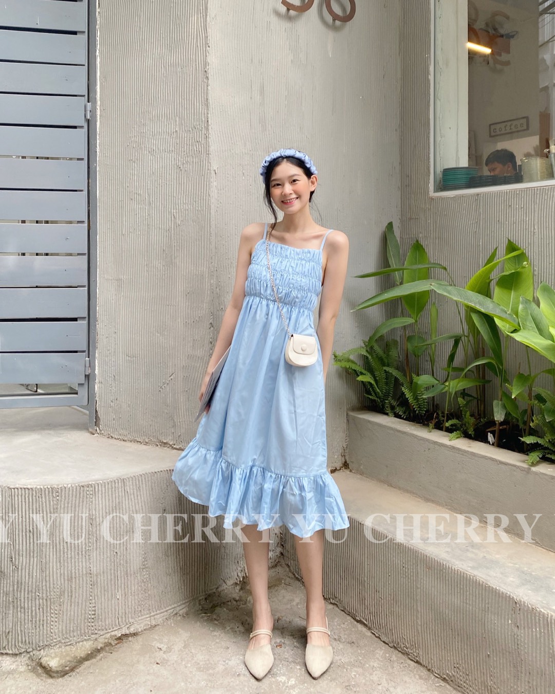 YU CHERRY | Đầm Shirred Cotton Cami Dress YD157