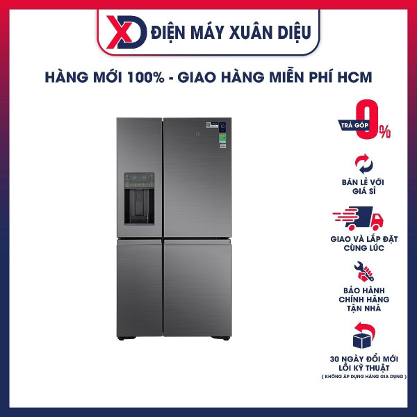 [Giao Toàn Quốc] Tủ Lạnh Electrolux EQE6879A-B 609L Inverter - Hàng Chính Hãng