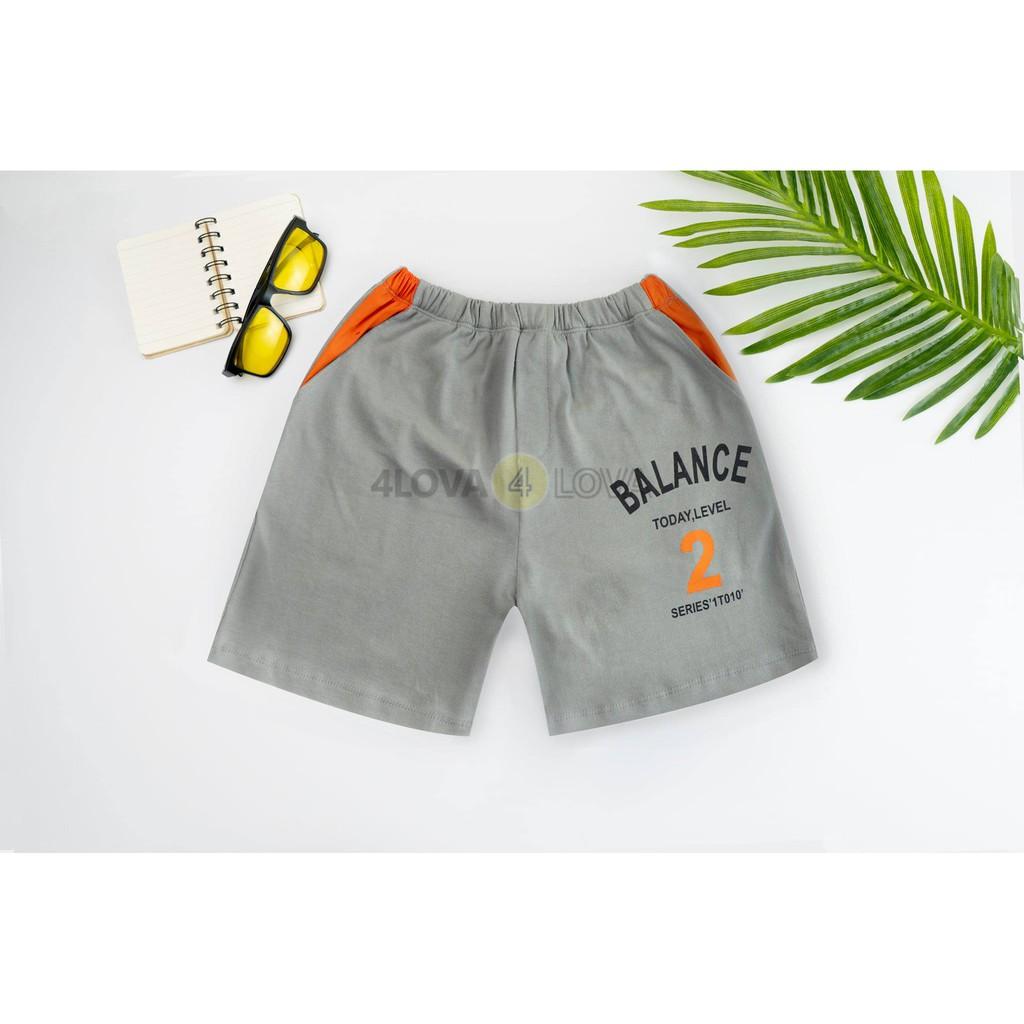 Quần short đùi 4LOVA chất liệu 100% cotton kiểu dáng khoẻ khoắn cho bé trai