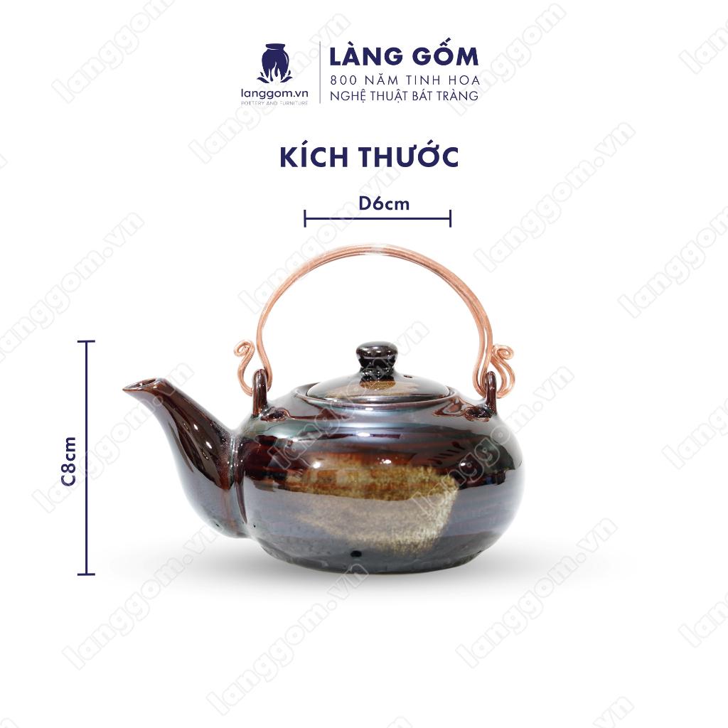 Bộ ấm chén Men hỏa biến Nhật - Gốm sứ Bát Tràng - Làng Gốm