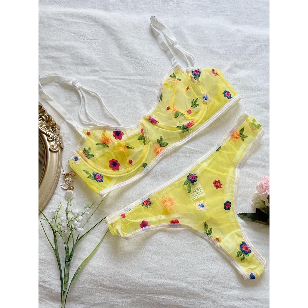Set Hoa Thêu Nhiều Màu - Let's Love Đồ Lót Nội Y