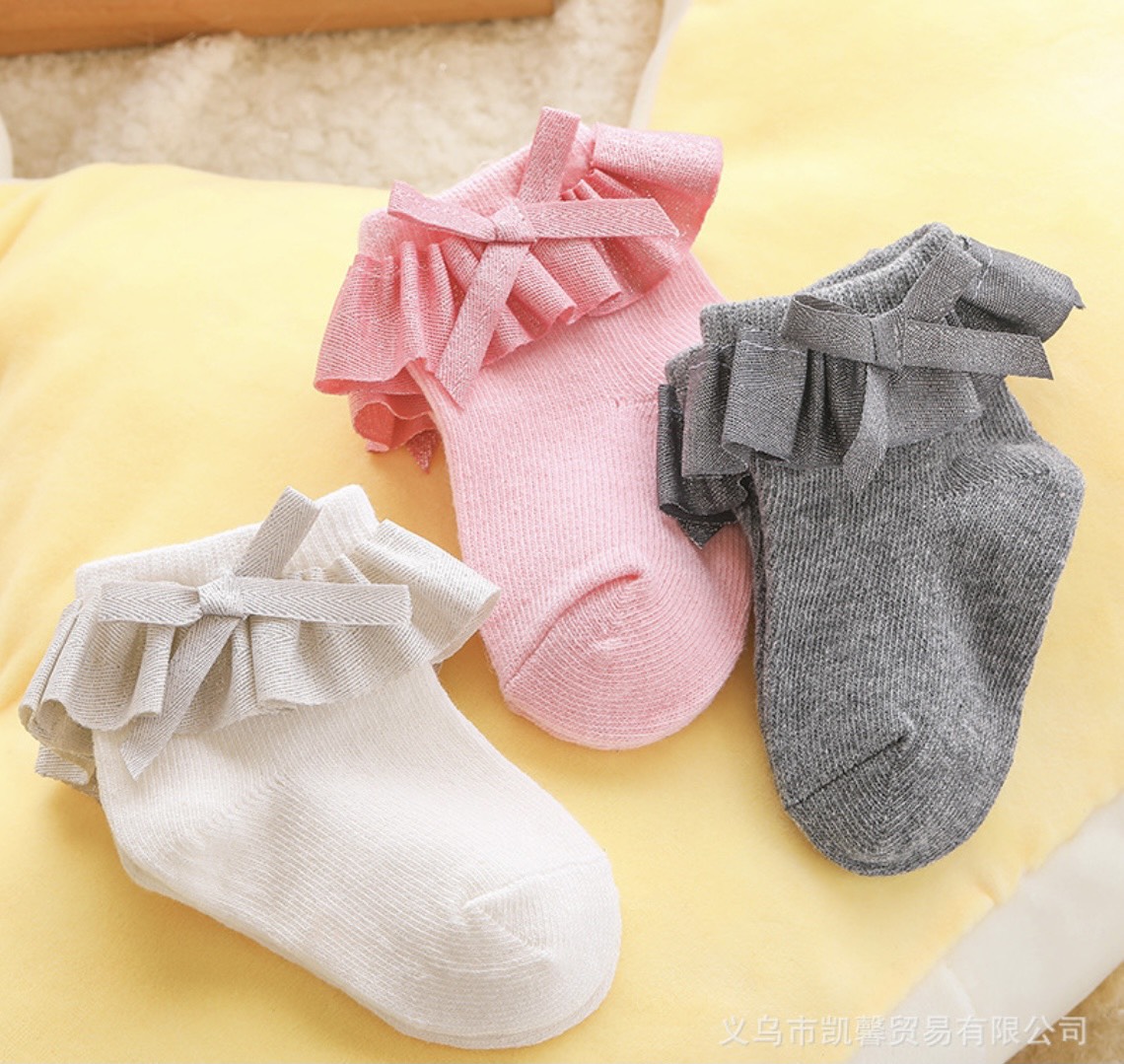 Combo 5 đôi Vớ cổ ngắn viền ren trẻ em