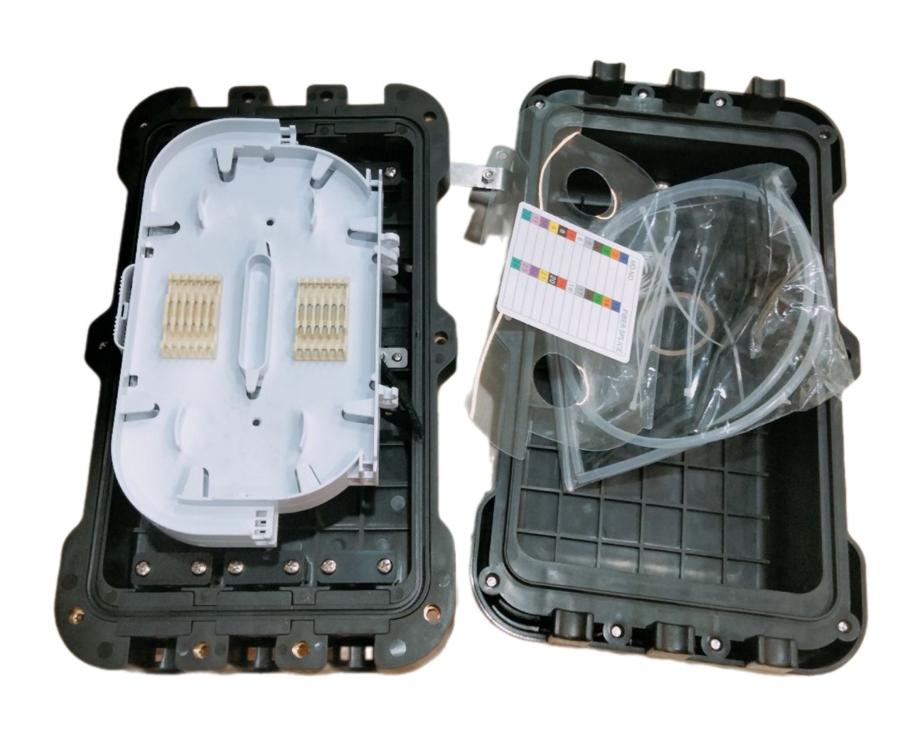 Măng xông quang GJS09-JTK12- 96A-nhựa ABS 3 in 3 out. Hàng chính hãng