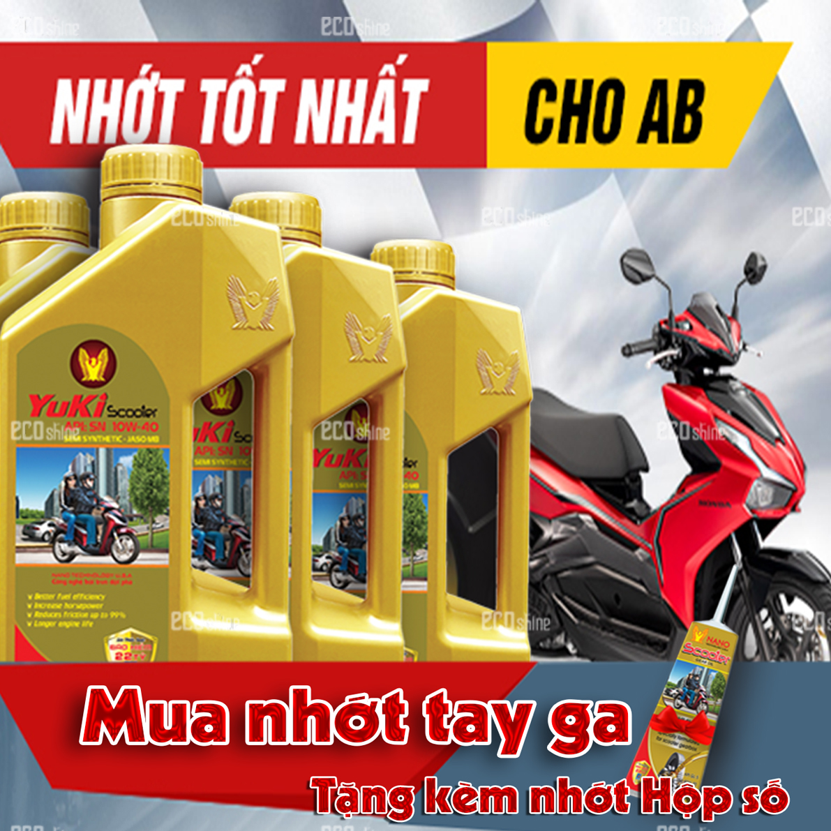 [TẶNG 60K] Nhớt Xe Tay Ga YuKi.Scooter SN 10W40. 2TẶNG1LÁP Công Nghệ Bôi Trơn Kép Giúp Xe Vận Hành Nhẹ Hơn, Êm Hơn, Mượt Hơn Giúp Tiết Kiệm Nhiên Liệu