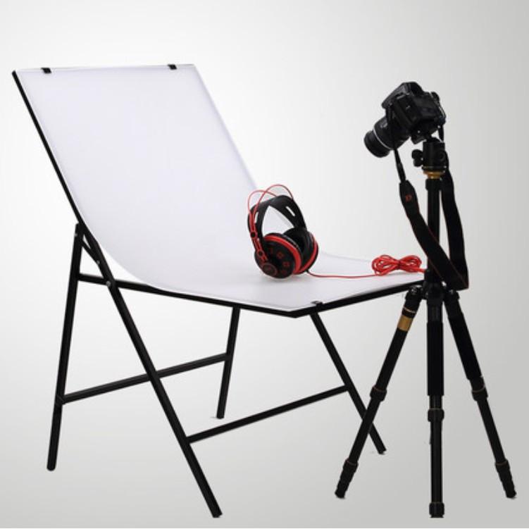 Ghế xếp chụp sản phẩm lấy sáng chuyên nghiệp StudioChair 60x100cm kèm phông nền trắng nhựa PVC