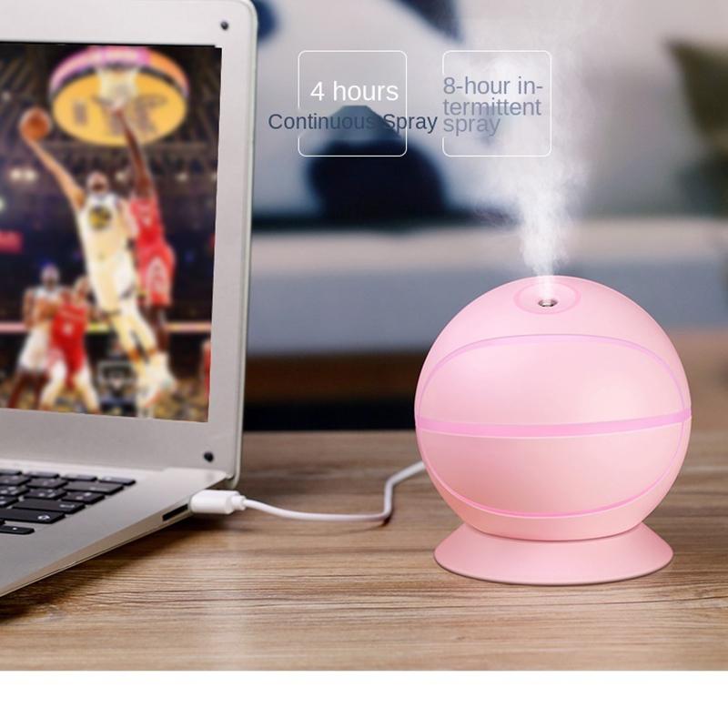 240Ml USB Bóng Rổ Mini Máy Tạo Độ Ẩm Không Khí Siêu Âm Thanh Nhà Cool Mist Hương Thơm Không Khí Máy Khuếch Tán Tinh Dầu LED Đèn Phòng Ngủ Im Lặng Phun Sương Tạo Ẩm Hình Ếch Con