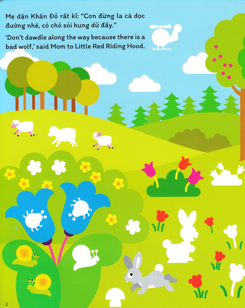 Shiny Stickers: Cô Bé Quàng Khăn Đỏ - Song Ngữ Anh - Việt