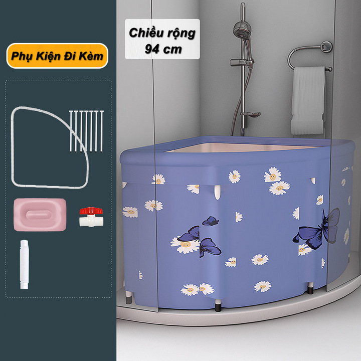 Bồn Tắm Gia Đình Đặt Góc Spa Bathtub Có Thể Gập - Home and Garden