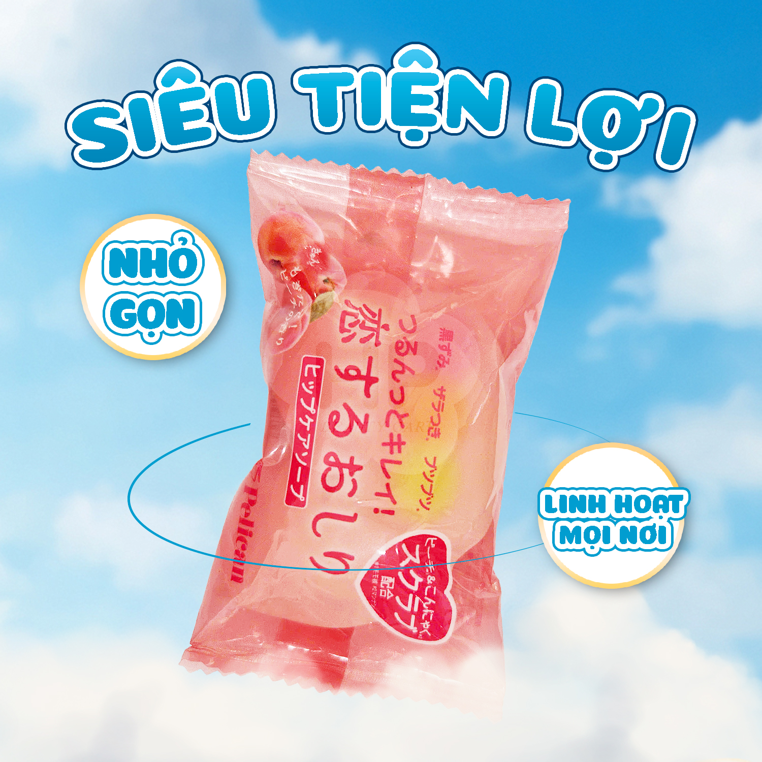 Pelican Phiên Bản Mini Xà Phòng Chống Thâm Mông Và Làm Sạch Cơ Thể 35g