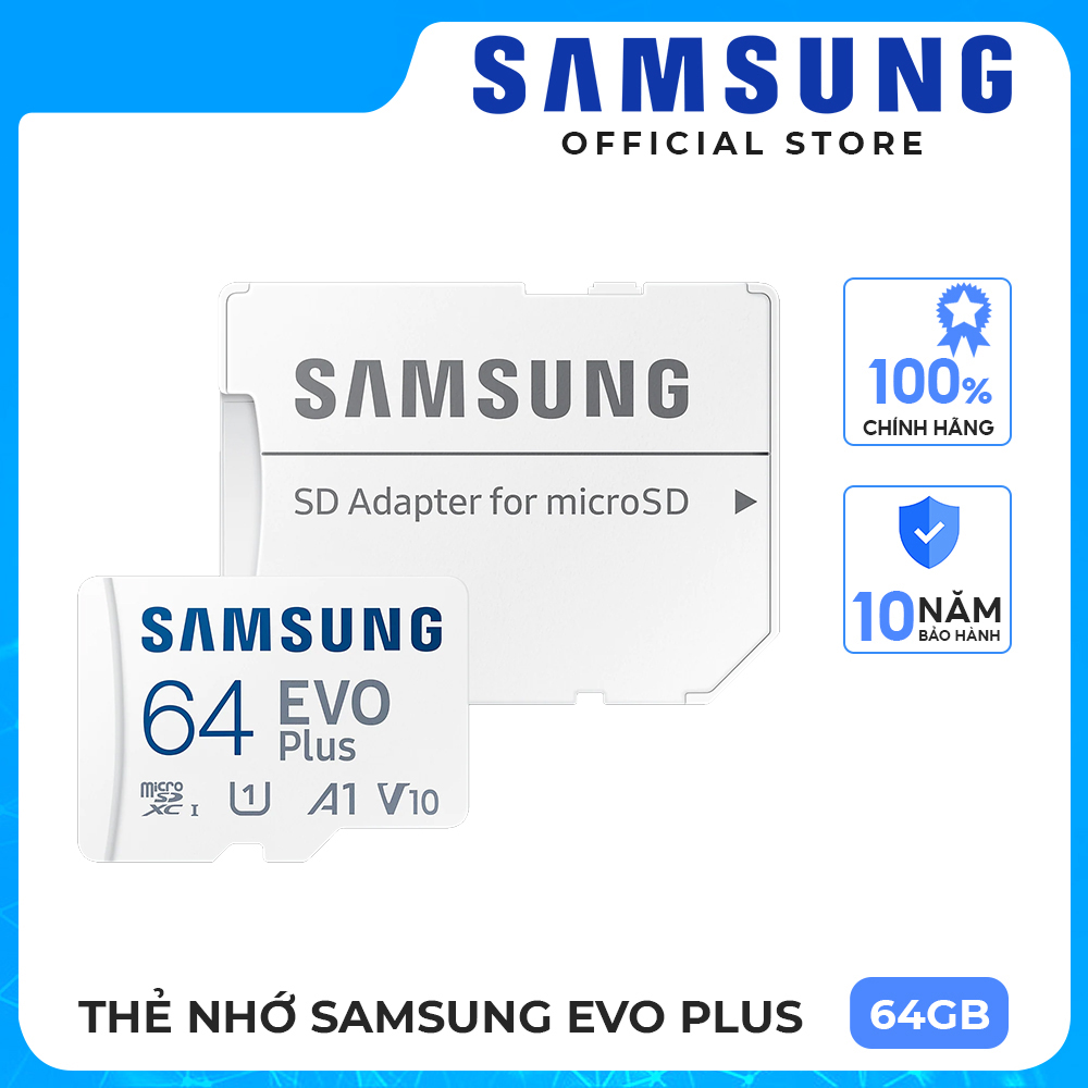 Thẻ nhớ Samsung Evo Plus MicroSDXC 32GB | 64GB | 128GB | 256GB | 512GB - Hàng chính hãng