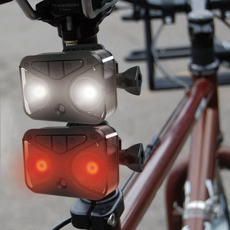 Camera Chiếu Hậu Xe Đạp Camera Chống Nước Thể Thao Quay Video Camera Đèn LED HD720P Cho Xe Máy Máy Ảnh