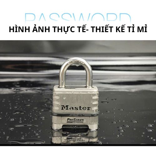 Khóa Inox Chống Gỉ Master Lock 1174 D, Mở khóa bằng cách quay số, không sử dụng chìa.