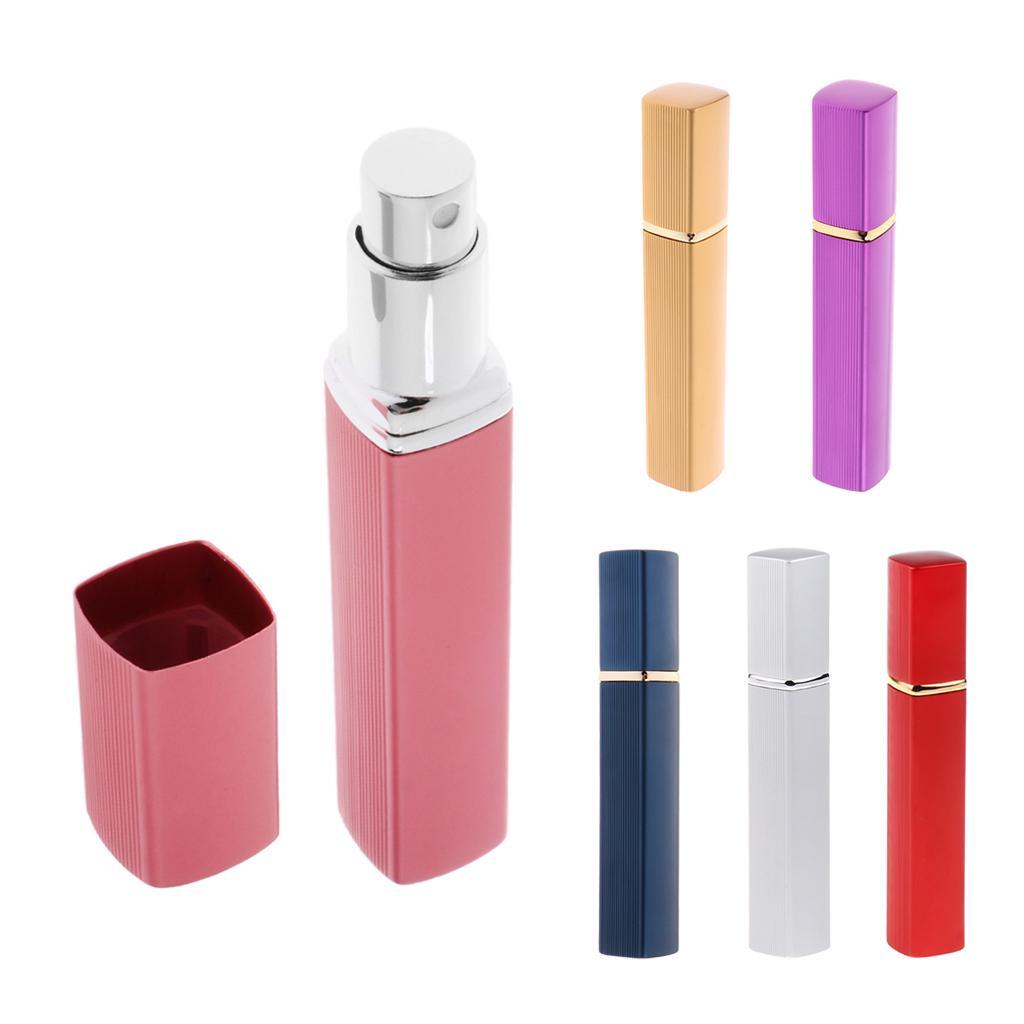 12ml Refillable Empty Fine Mist Sprayer Bottle Atomizer Makeup Perfume Essential Oils Vial Container - Pink, Silver, Red, Blue, Gold, Purple