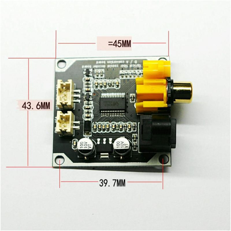 Bộ giải mã âm thanh kỹ thuật số DAC 24bit 192kHz sợi quang tín hiệu kỹ thuật số đầu vào đầu ra âm thanh nổi đầu ra