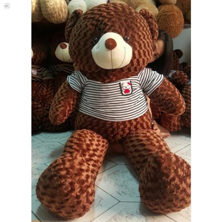 Gấu Bông Teddy Chỉ Áo Len UNISU 60cm Siêu Mềm Mịn Dễ Thương Cute -Màu nâu socola-Tặng Kèm Tất Gấu Đáng Yêu