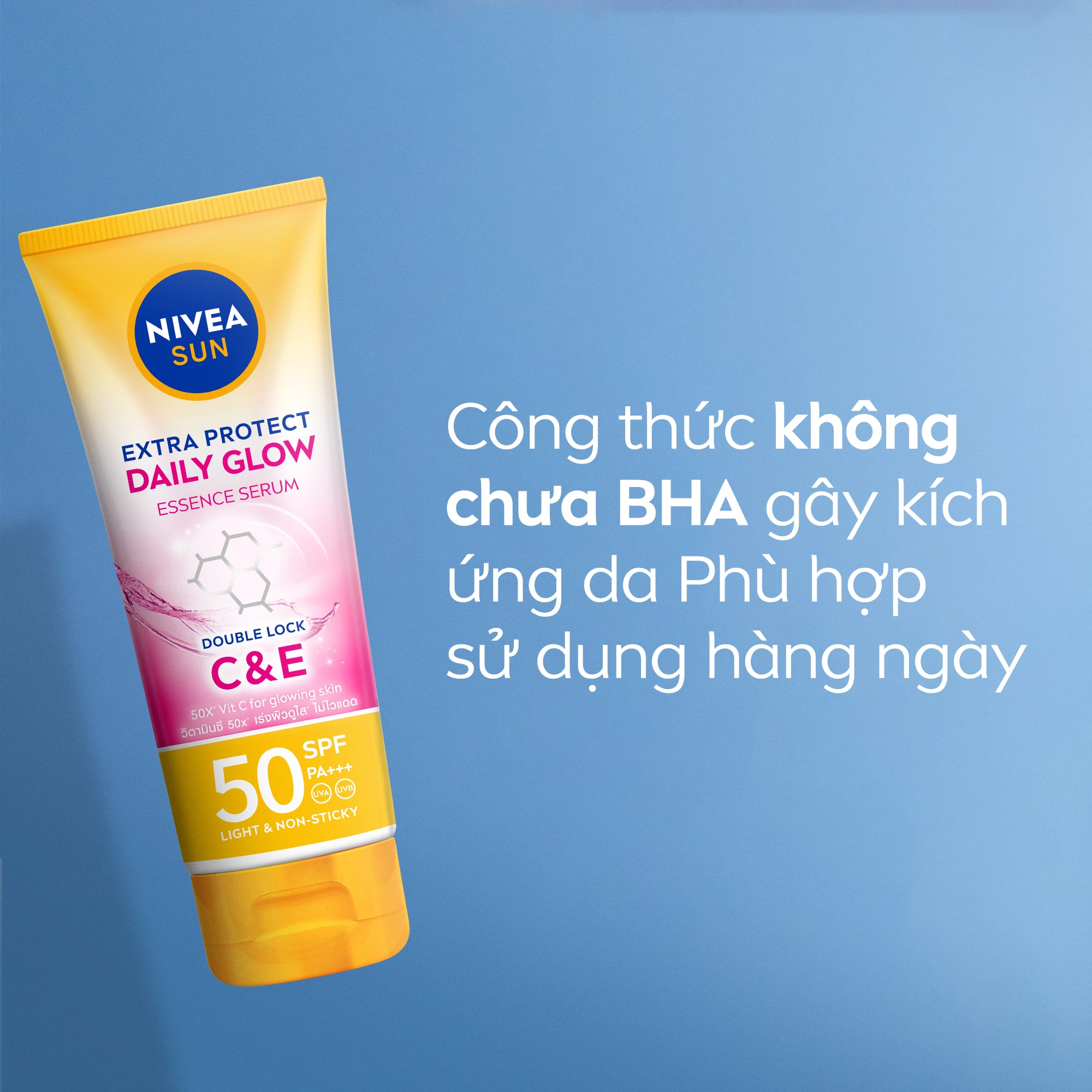Sữa Dưỡng Thể NIVEA Vitamin Dưỡng Sáng Da (170 ml) + Serum chống nắng &amp; dưỡng thể toàn thân NIVEA Sáng mịn đều màu SPF50, PA+++