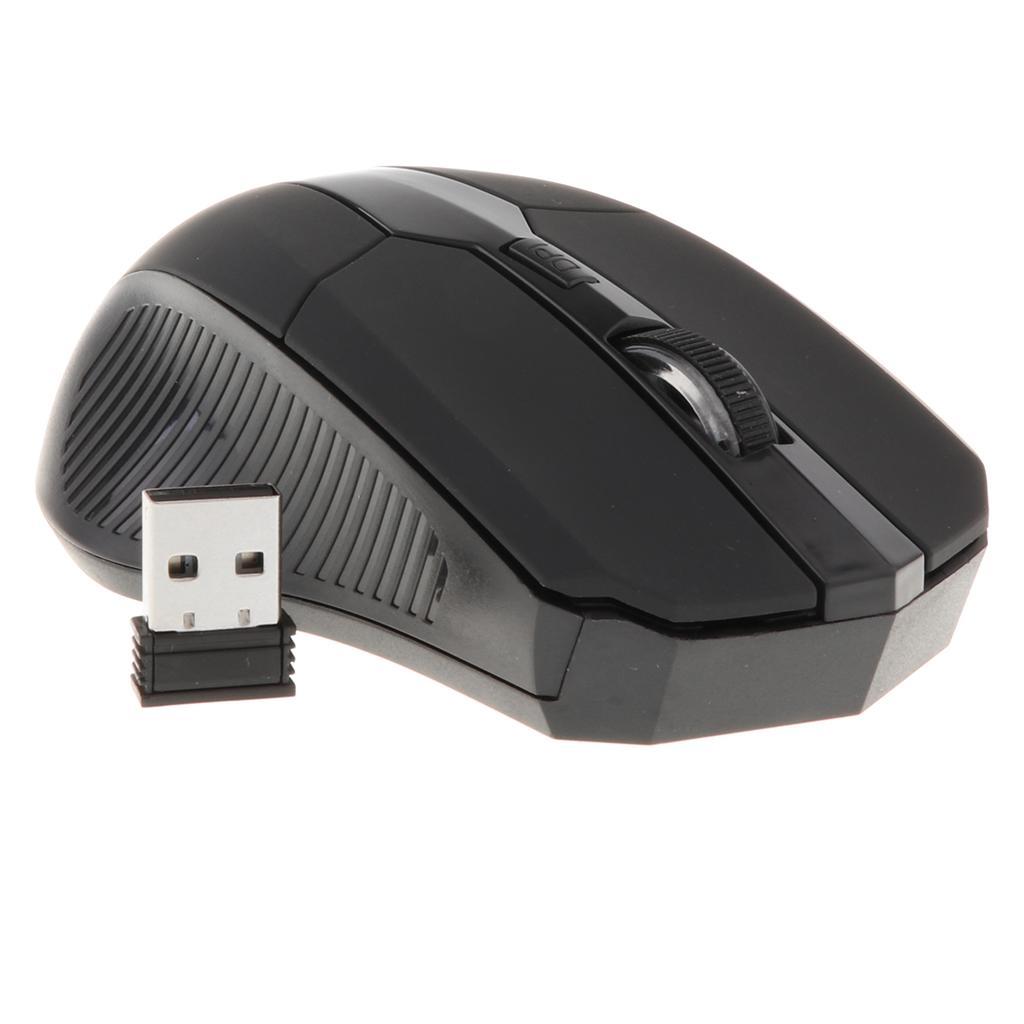 Ergonomic Bluetooth 4.0  Optical Mouse 2.4G for Desktop Laptop-Black