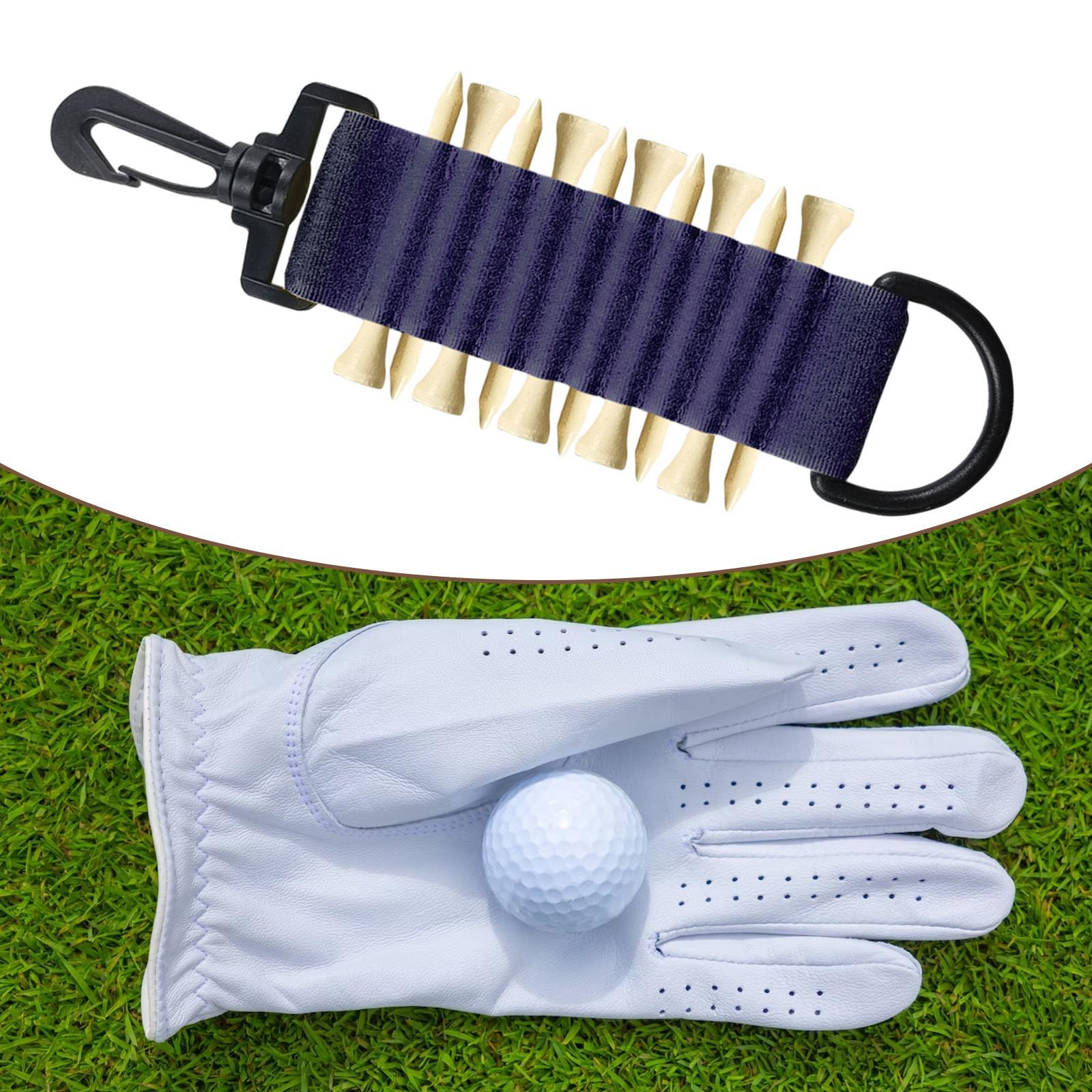 Golf Tee Holder Portable to Attach to Golf Bag Golf Tees Storage 10 Golf Tees Golf Tee Carrier for Golf Carts Driving Hitting