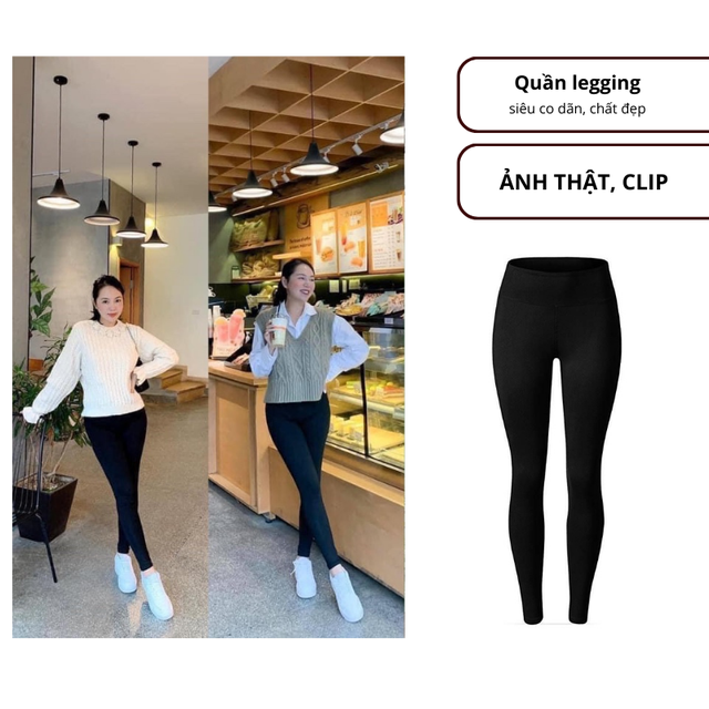 Quần legging chất đẹp co dãn đanh mịn
